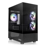 Thermaltake View 170 TG ARGB micro ATX black gaming PC case with tempered glass.